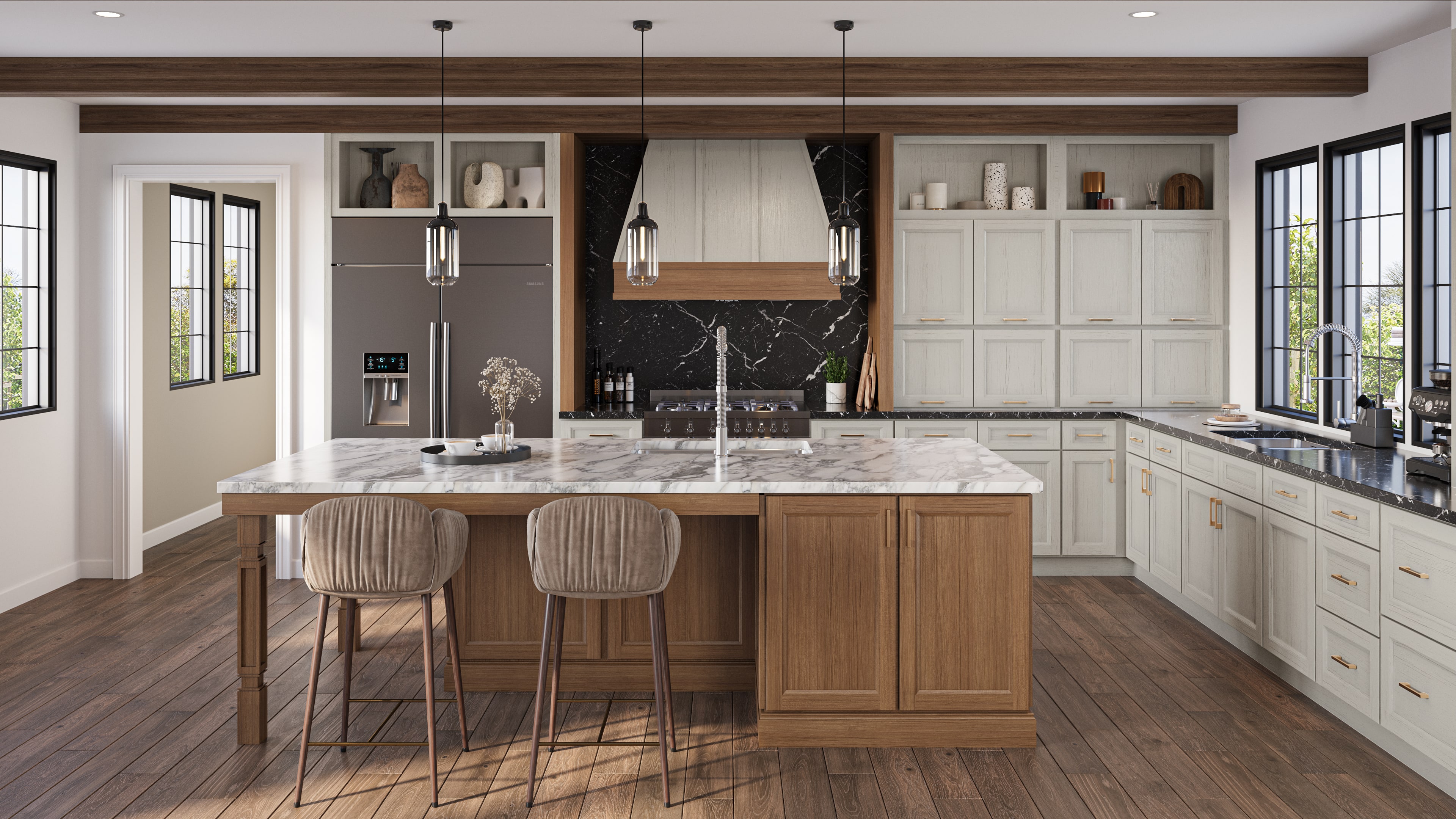 Ivory Oak and Canyon Oak pairing